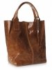 Kožené kabelka shopper bag Genuine Leather zrzavá 788